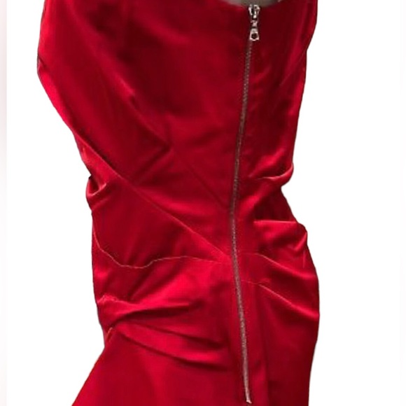 LIDA BADAY Asymmetrical Radzimir Dress LRD Little Red Dress 10 - Picture 6 of 7